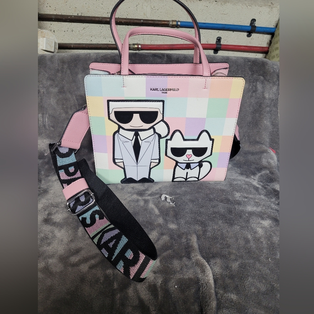 KARL LAGERFELD PASTEL MAYBELLE SATCHEL CROSSBODY BAG SHOULDER